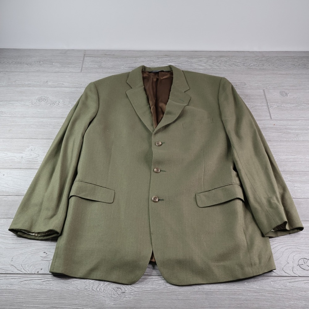 Vintage Polo Ralph Lauren Herringbone Silk Blazer Men's 42L USA